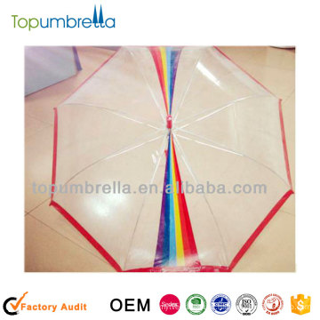 21" 8k rainbow pvc children raincoat umbrella